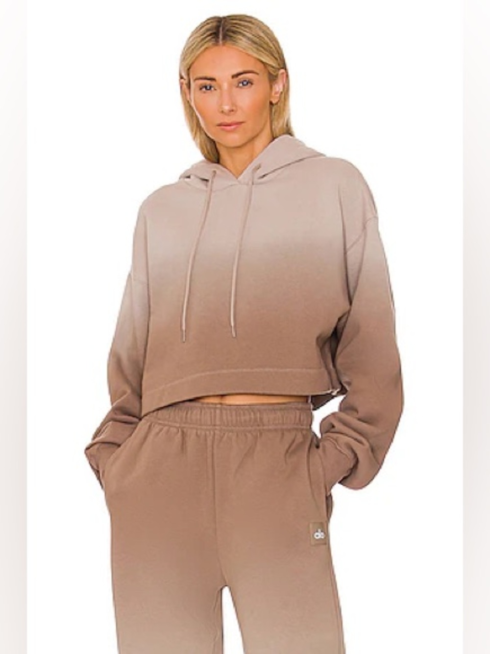 ALO Yoga Ombre Bae Hoodie in Gravel